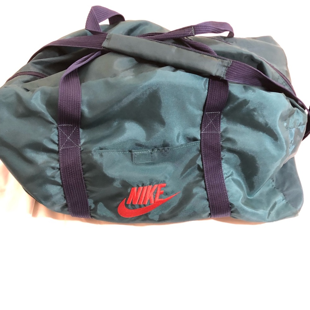 Vintage 80s 90s Nike duffle bag TEAL